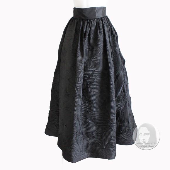 Formal Skirt by Sully Bonnelly Avante Garde Pleated Floor Length Evening Size 8 - Picture 3 of 10